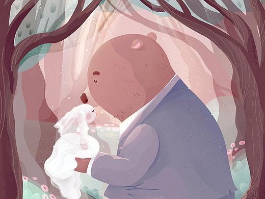 阿包和阿德的婚礼插画——杭州微旅拍