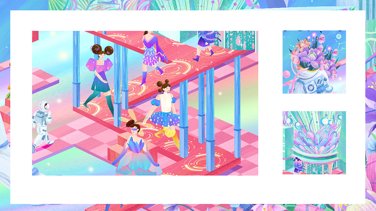 2022星河龙岗COCO Park春季KV（图ZMjk3ODgzNjM2） - 商业插画 - 站酷设计师Aurorabellisima原创素材 - 站酷ZCOOL