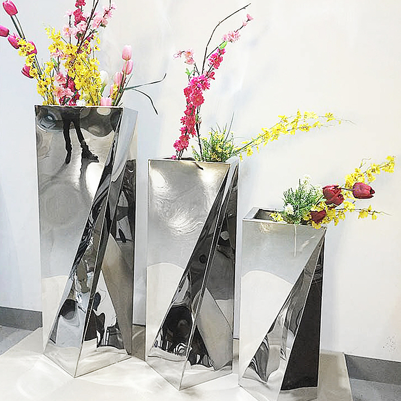 不锈钢菱形花盆