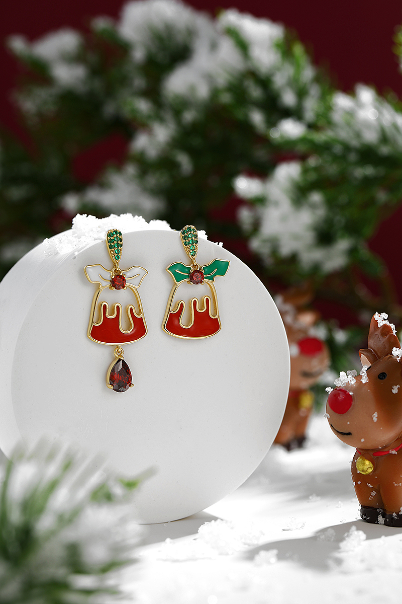 圣诞珠宝饰品圣诞场景圣诞首饰拍摄圣诞耳钉首饰