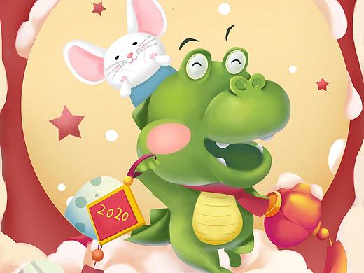 元旦的可爱小鳄鱼