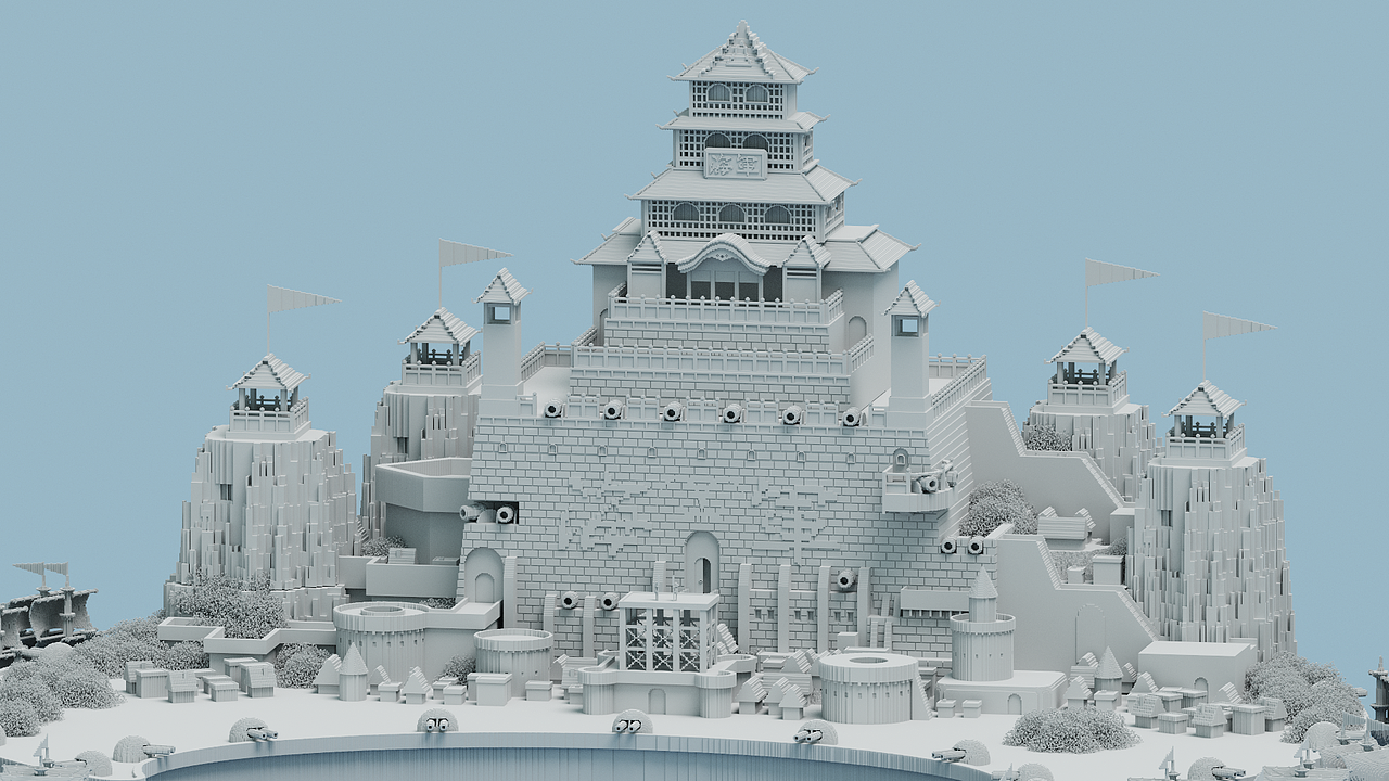 体素海贼王系列顶上战争场景还原1