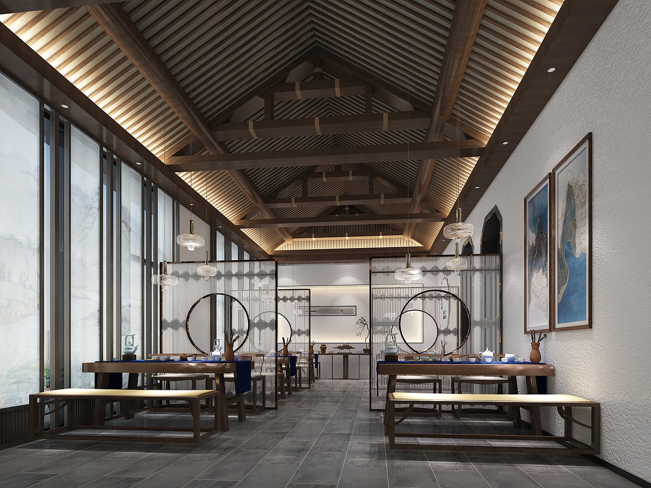 茶室设计（图ZMjI5MzAxNDI0） - 家装设计 - 站酷设计师Gypppppp原创素材 - 站酷ZCOOL