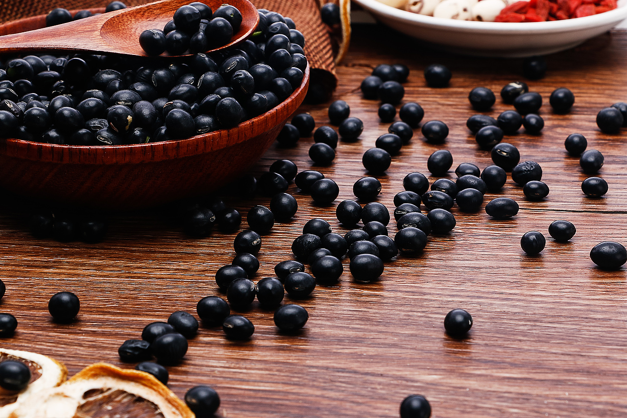 菏泽鲁西南杂粮东北黑芸豆长腰黑豆摄影(九)