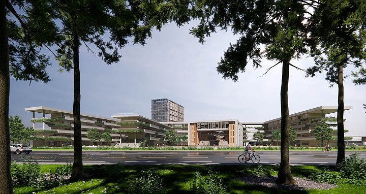 学校建筑原创Ens直出效果图