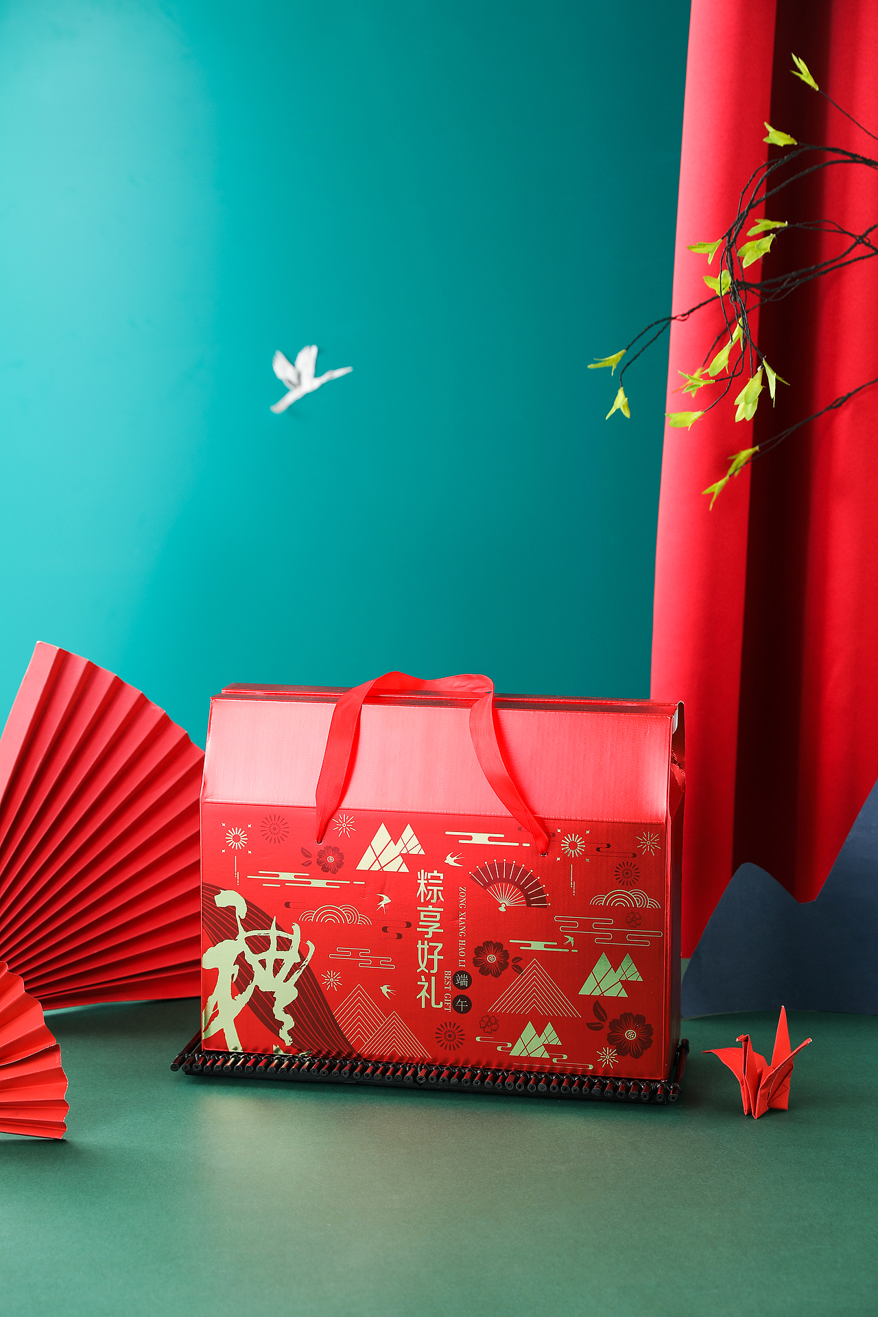 端午粽子礼盒の静物拍摄