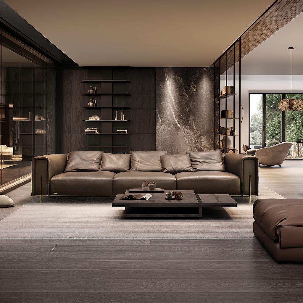 潘文星皮沙发场景搭配