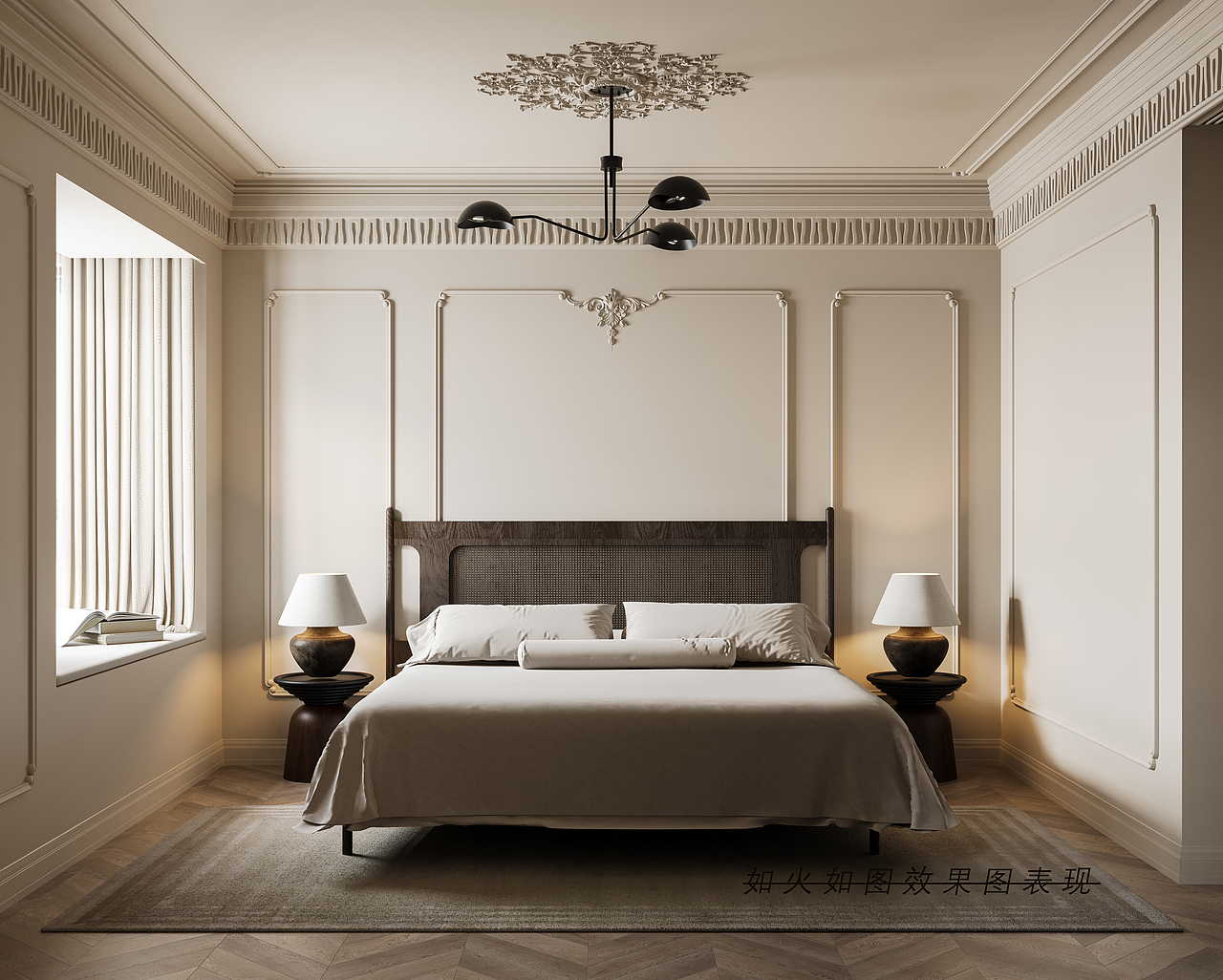 效果图-美式（图ZMzI1NzkzNTg0） - 家装设计 - 站酷设计师画图糕手原创素材 - 站酷ZCOOL