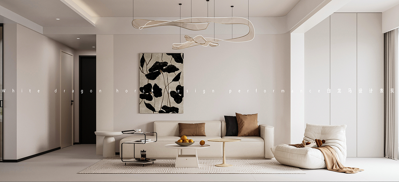 现代暖色客餐厅