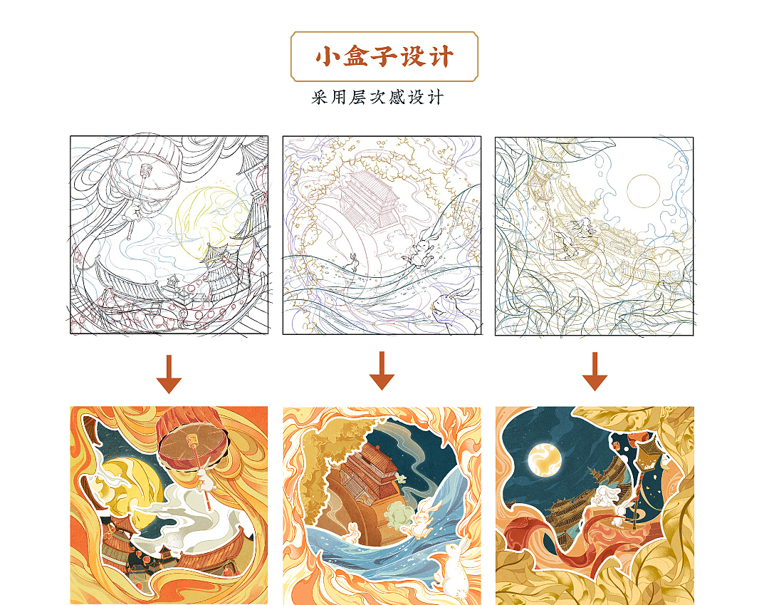 「中秋奇妙夜」月饼礼盒（图ZMzY1MzgzOTg4） - 包装 - 站酷设计师乐本文创原创素材 - 站酷ZCOOL