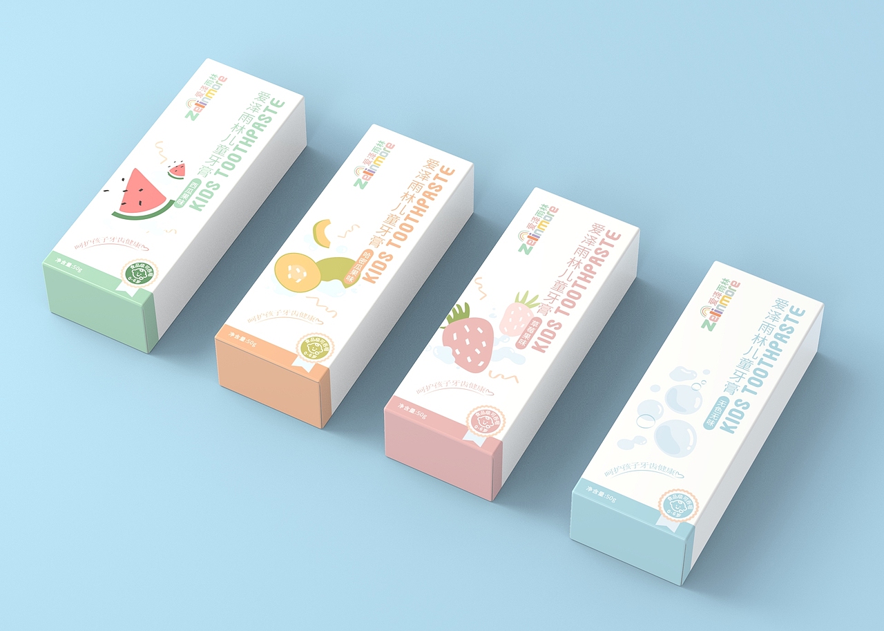 儿童水果牙膏-包装设计（图ZMzAxMjU4MTgw） - 包装 - 站酷设计师zoe翊原创素材 - 站酷ZCOOL