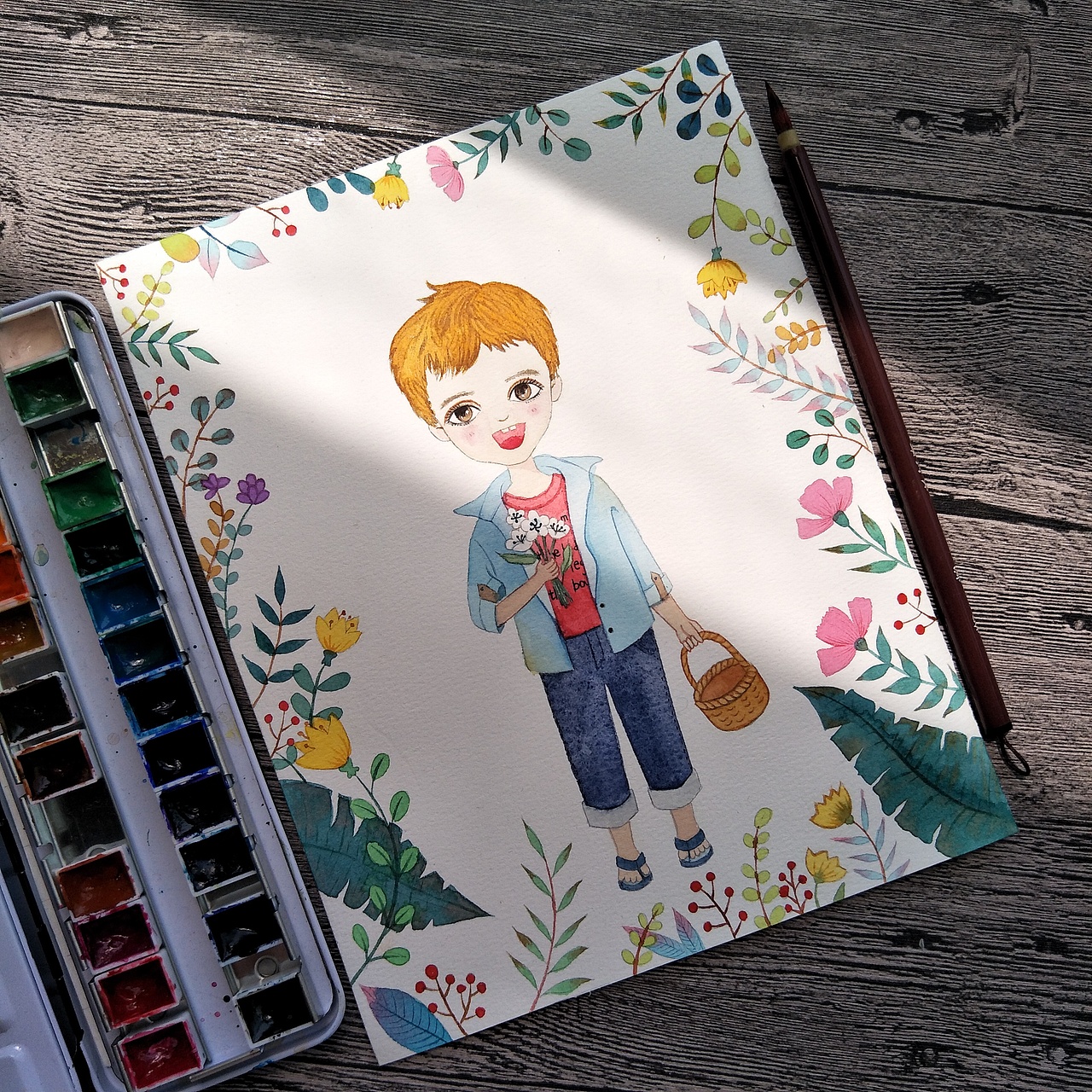 水彩手绘卡通形象（图ZMTEyMDkzNjc2） - 儿童插画 - 站酷设计师悠然梦溪原创素材 - 站酷ZCOOL