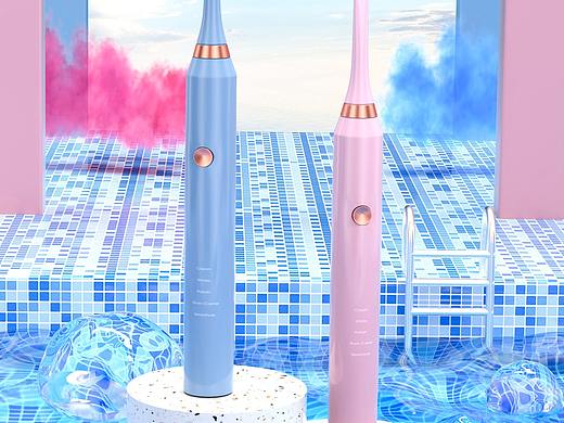 电动牙刷建模渲染（个人主页-ZNTczMzkzMzY=） - 生活用品 - 站酷设计师哦比托原创素材 - 站酷ZCOOL