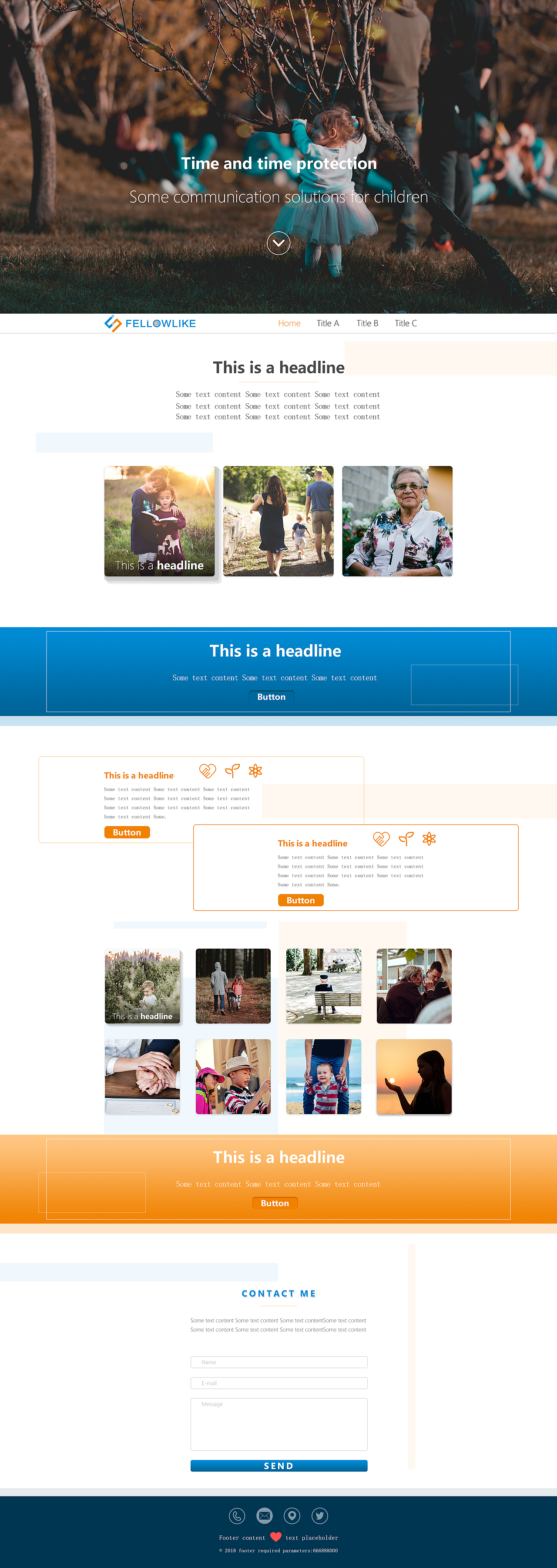 老人儿童概念网-网站设计