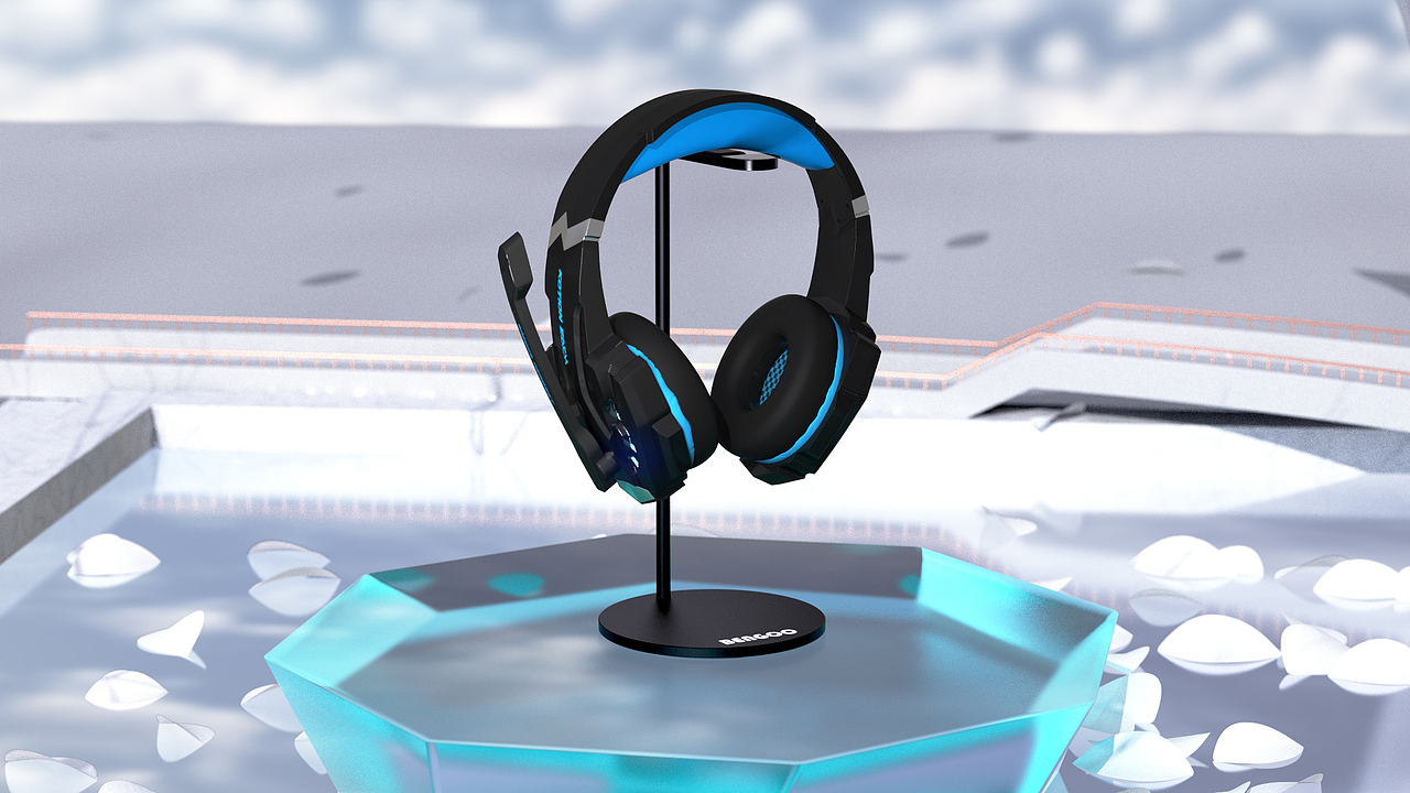 耳机支架三维产品动画