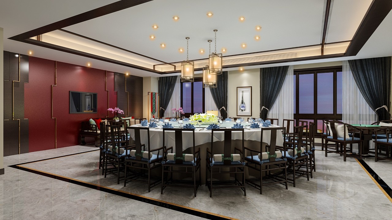 1992效果图出图新中式包间