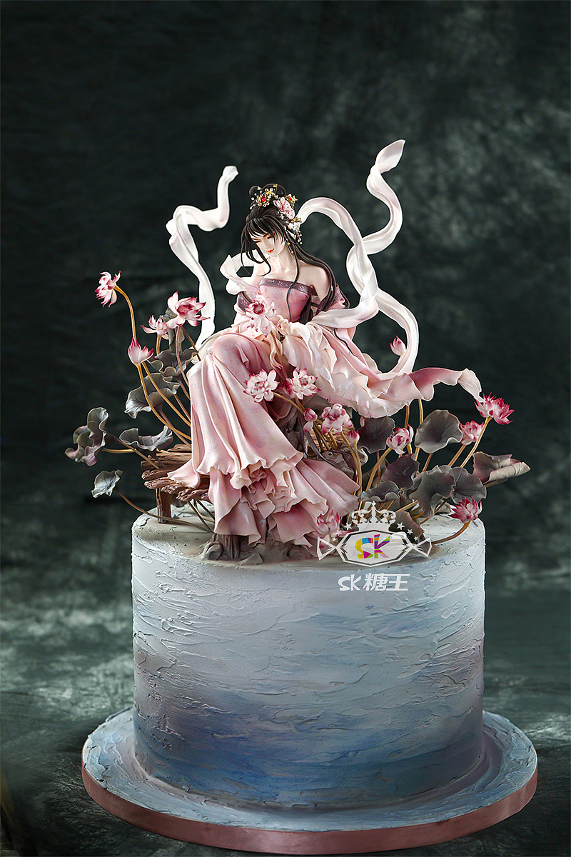 sk糖王团队古风翻糖人偶作品 《江南韵》