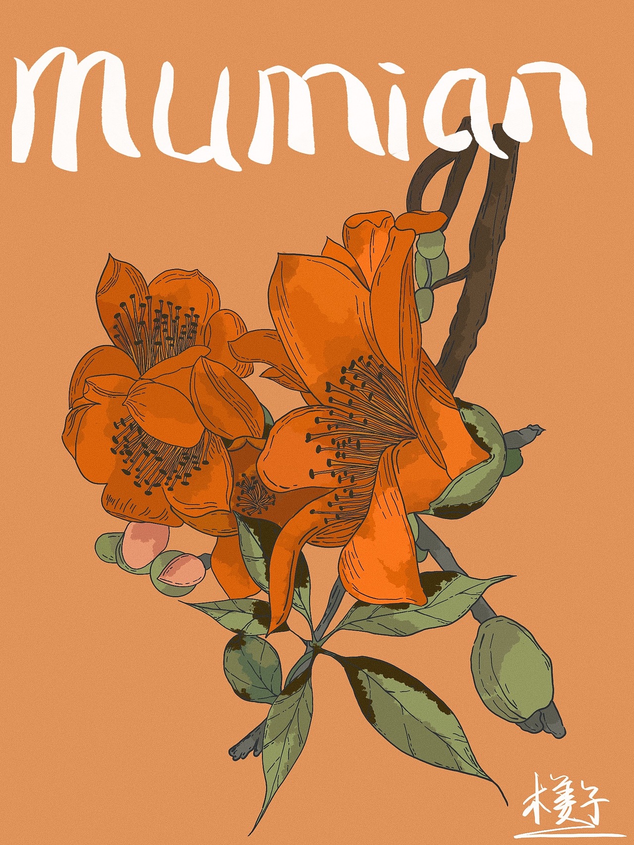 花系列（图ZMjU4MDA0NjQ0） - 艺术插画 - 站酷设计师木姜子y原创素材 - 站酷ZCOOL