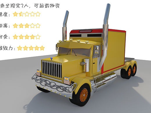 “和平精英冒險世界”設(shè)計(jì)創(chuàng)意 重型卡車（個人主頁-ZNTYzMTA3NjQ=） - 機(jī)械/交通 - 站酷設(shè)計(jì)師熱咖啡不加冰原創(chuàng)素材 - 站酷ZCOOL