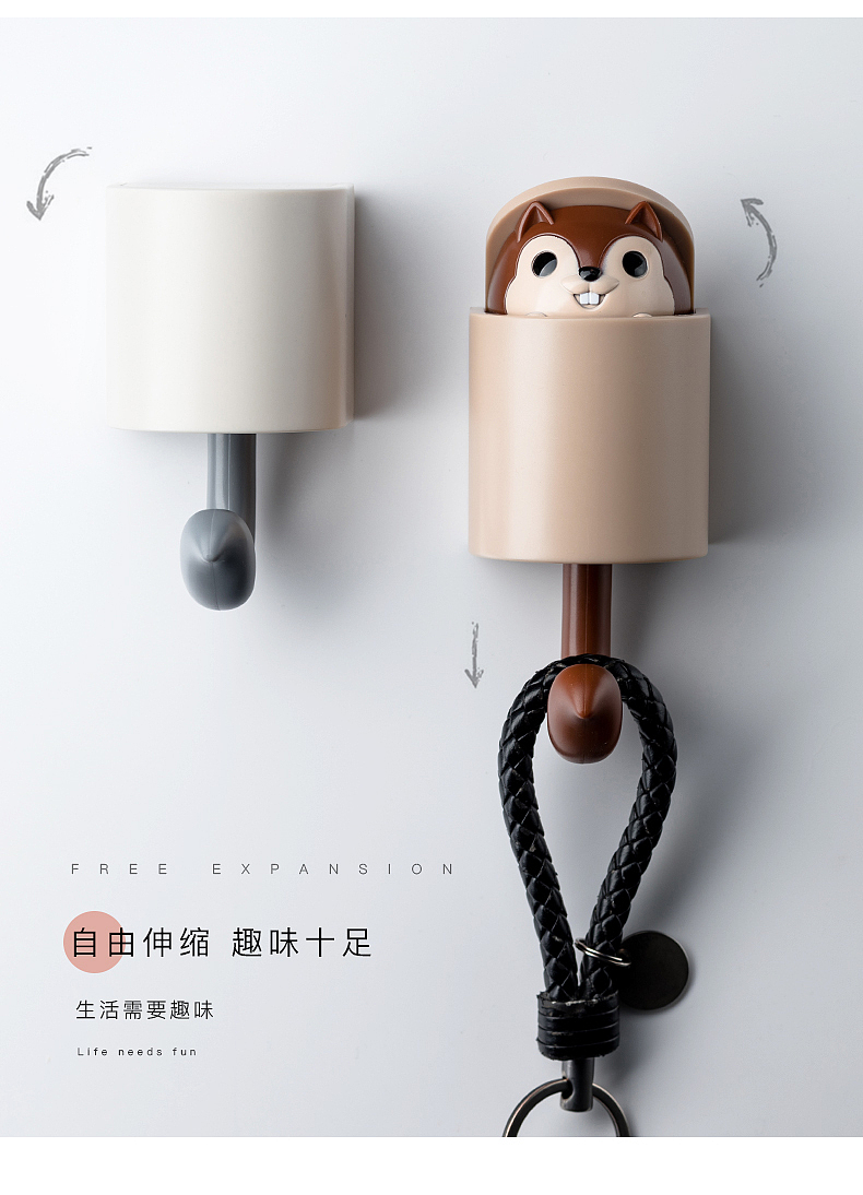 创意可爱卡通家用小松鼠挂钩强力粘胶贴门墙后产品摄影（图ZMTYyNDAyOTA0） - 产品摄影 - 站酷设计师漫渡光影原创素材 - 站酷ZCOOL