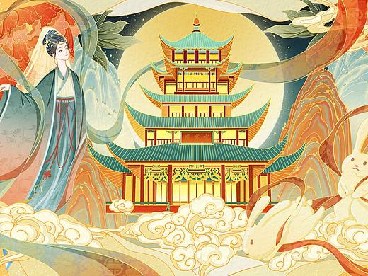 国风中秋插画