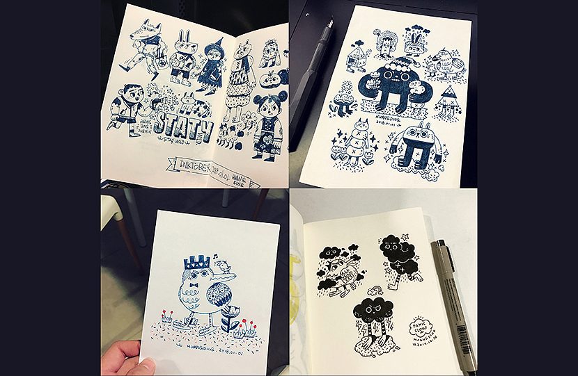 岛上的小孩们（图ZMTA4Njc5NzEy） - 艺术插画 - 站酷设计师丁几huangding原创素材 - 站酷ZCOOL