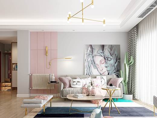 北欧客餐厅（个人主页-ZMzI0NDE5MjQ=） - 家装设计 - 站酷设计师1992设计阿睿原创素材 - 站酷ZCOOL