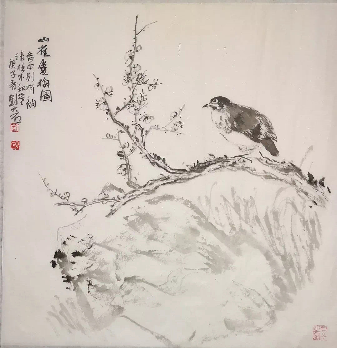 【古风国画】山雀爱梅 我爱梅（图ZMjA4NDUyMjEy） - 绘画 - 站酷设计师Z76770682原创素材 - 站酷ZCOOL