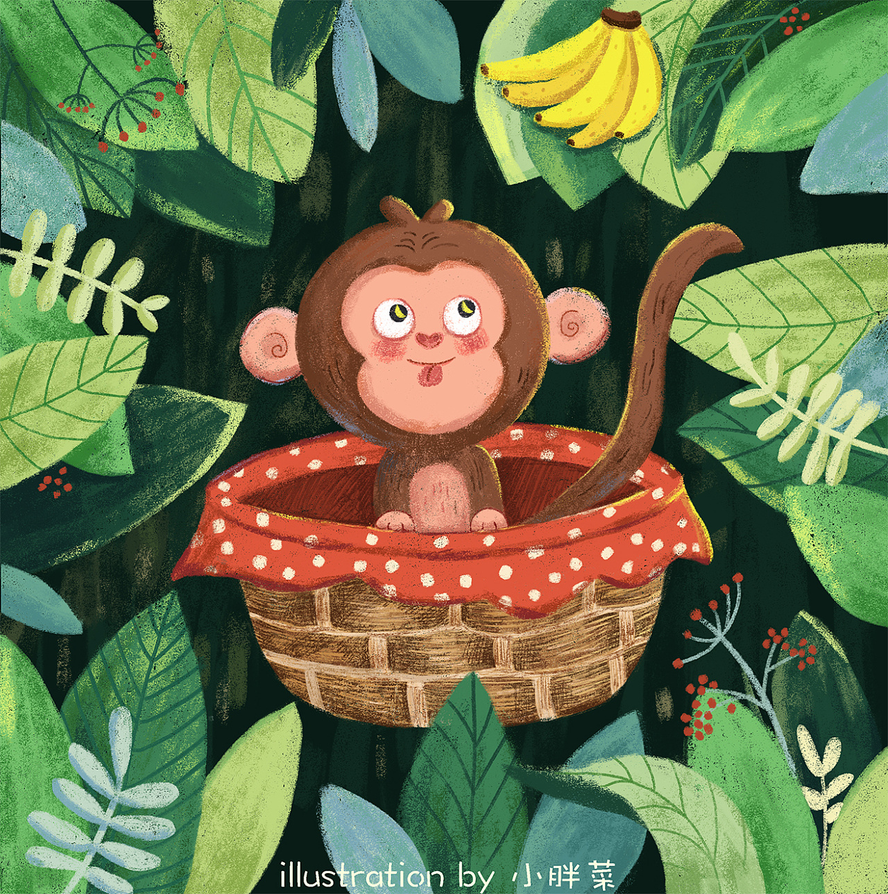 可爱卡通猴子吃香蕉立体矢量图片素材免费下载_觅知网