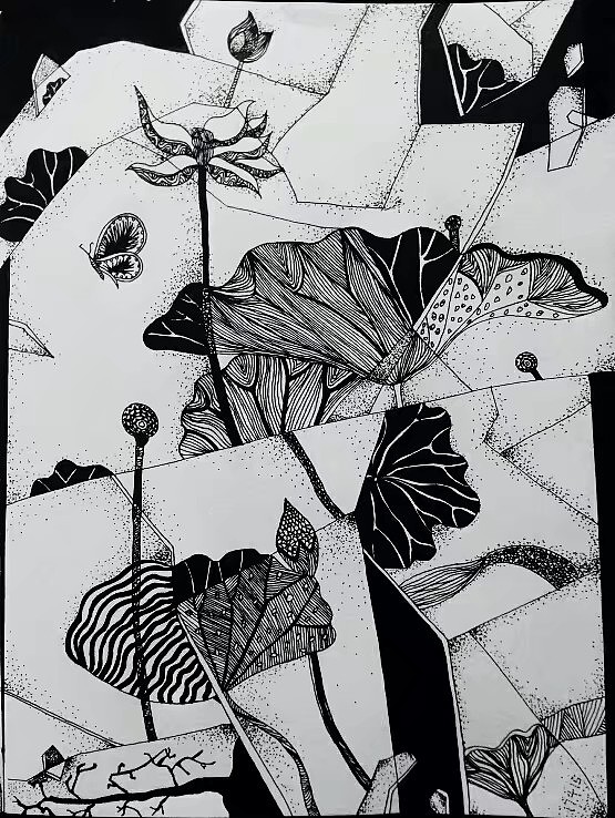 黑白装饰画