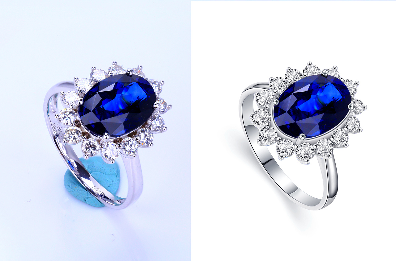 蓝宝石戒指精修