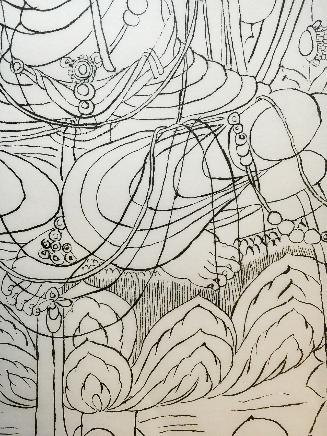 白描——敦煌220窟壁画（图ZNDQyMTU5MDQ=） - 创作习作 - 站酷设计师阿加莎喵吉斯蒂原创素材 - 站酷ZCOOL