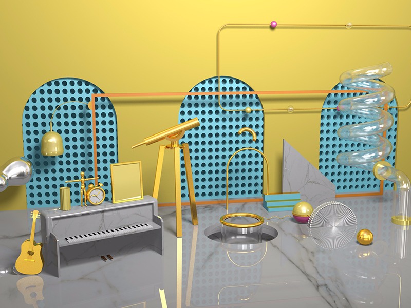 c4d-小模型练习稿