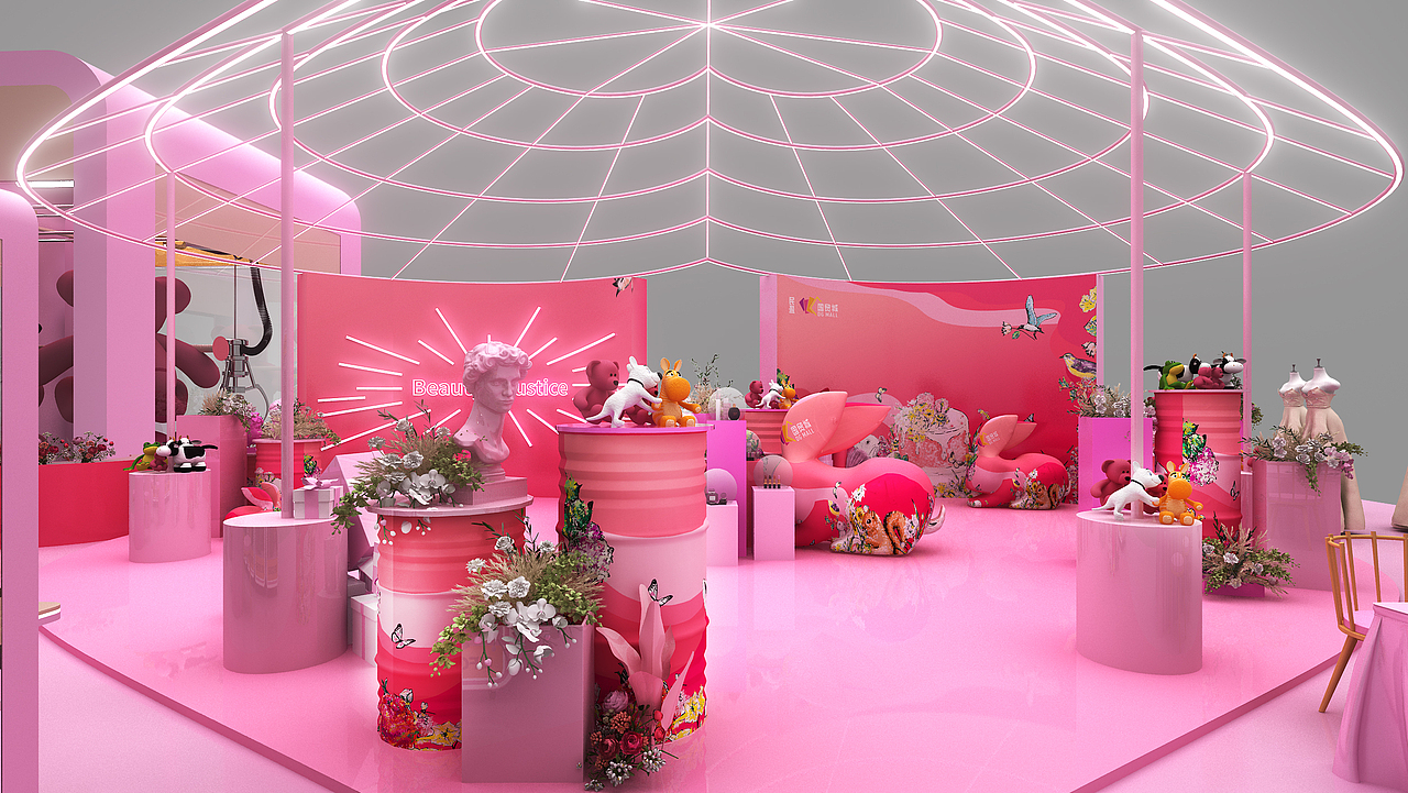 中庭美陈（图ZMjYxMjExMDc2） - 展陈设计 - 站酷设计师AO瑞娜原创素材 - 站酷ZCOOL