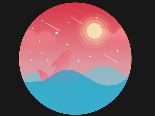 微渐变大鱼海棠