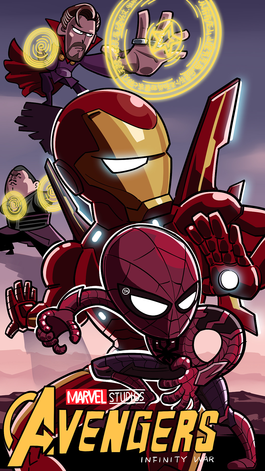 复联三插画|插画|新锐潮流插画|笑摩歌 - 原创作品 - 站酷 (zcool)