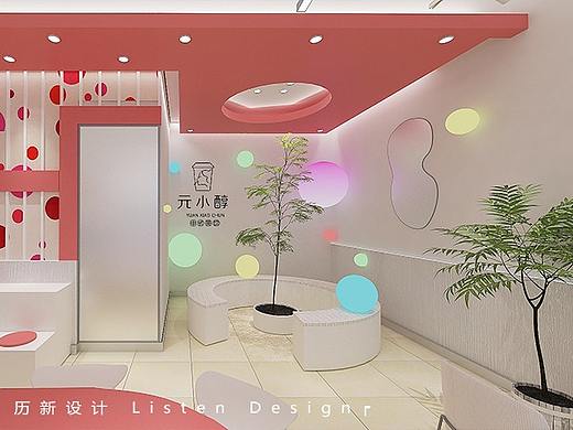 历新设计案例颜值奶茶店设计奶茶店装修店铺装修设计