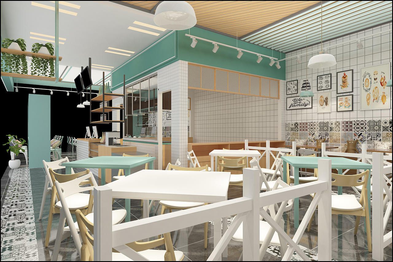 动漫主题奶茶店3D设计效果图|空间|室内设计|AA国际动漫 - 原创作品 - 站酷 (ZCOOL)