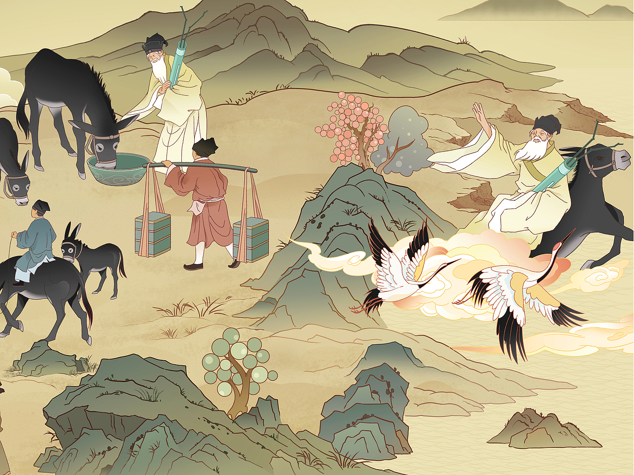 小東家养生驴肉 | 餐饮壁画（图ZMjY3MTMxNzky） - 商业插画 - 站酷设计师乌云_WY原创素材 - 站酷ZCOOL