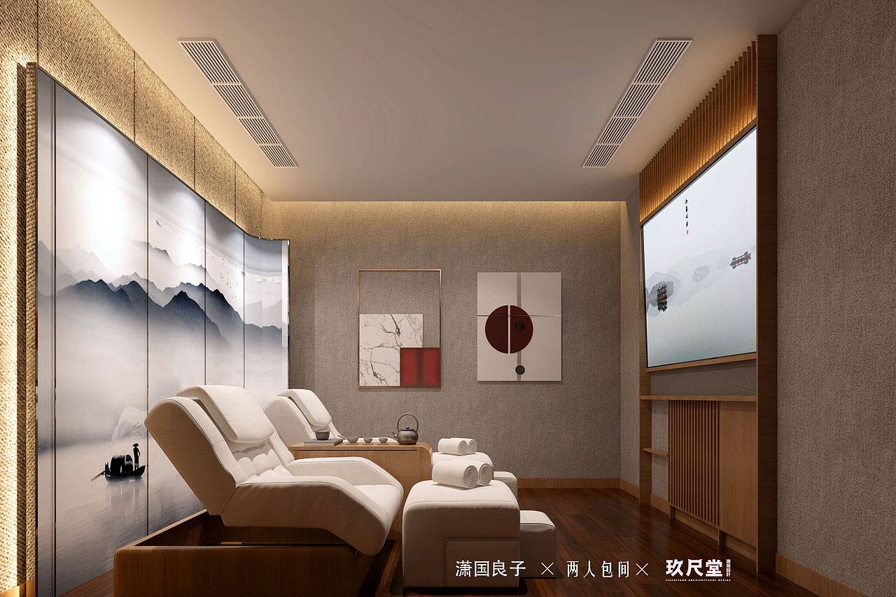 沐足会所设计美容养生会所设计酒店spa馆设计效果图（图ZMTg1MTEzNTI4） - 建筑/空间 - 站酷设计师九尺堂建筑设计原创素材 - 站酷ZCOOL
