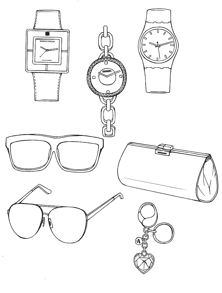 一些小物品的铅笔线稿