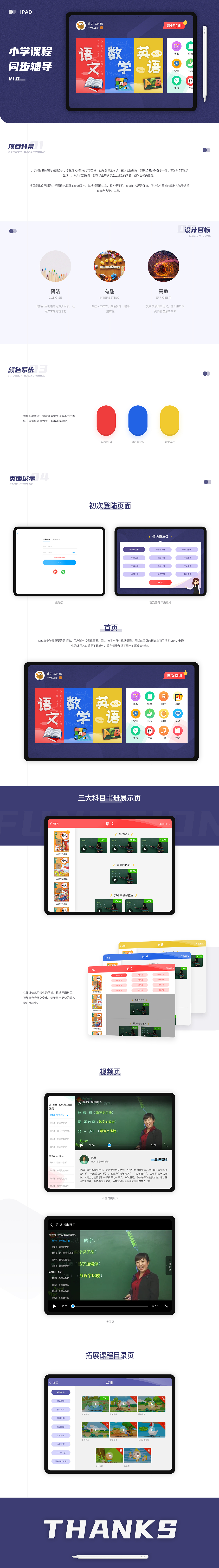 小学课程V1.0·ipad端（图ZMjA2NTA5Nzg0） - APP界面 - 站酷设计师Running_大陆原创素材 - 站酷ZCOOL
