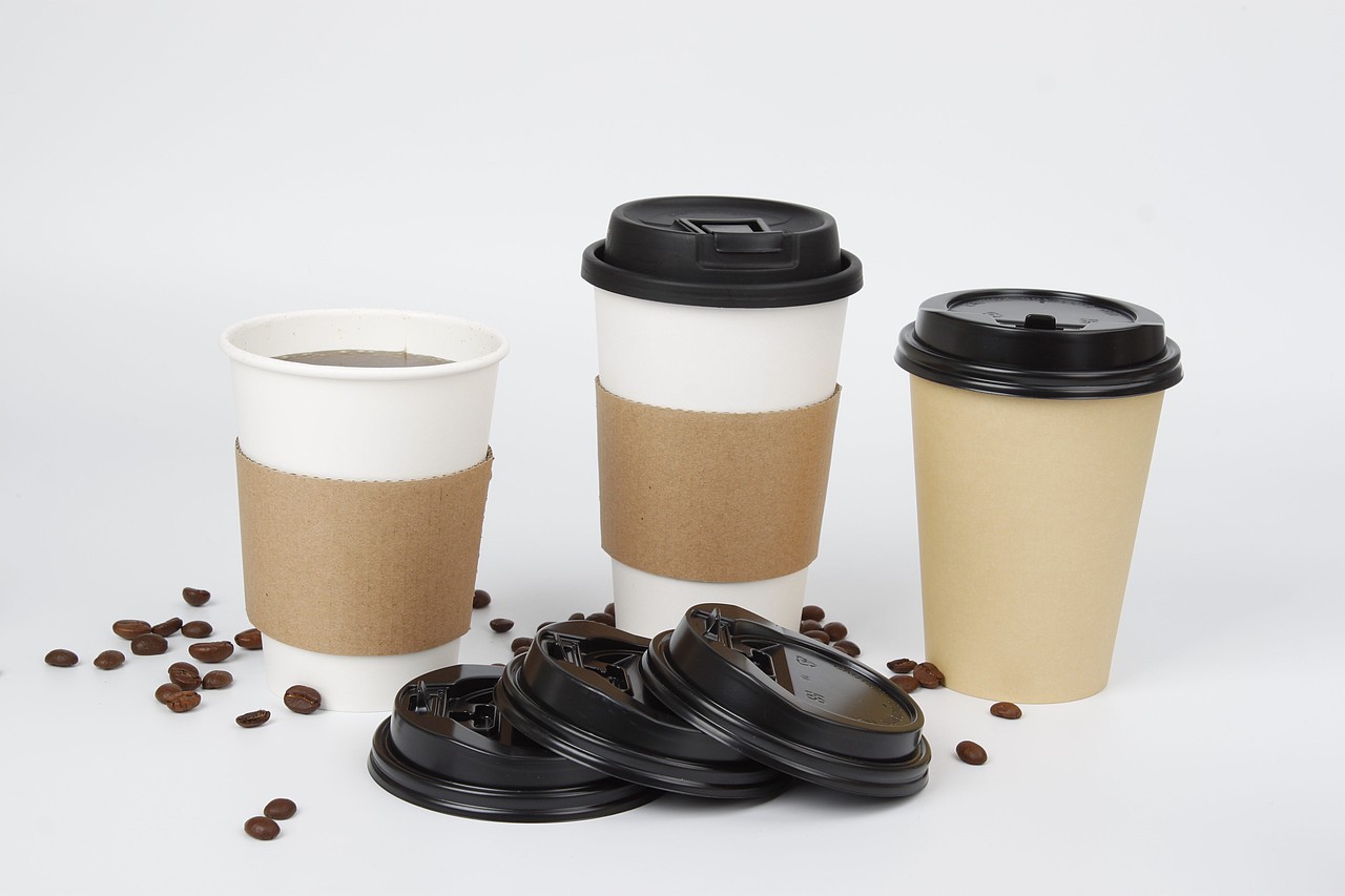 单层双层纸杯咖啡杯热饮杯奶茶杯咖啡杯盖