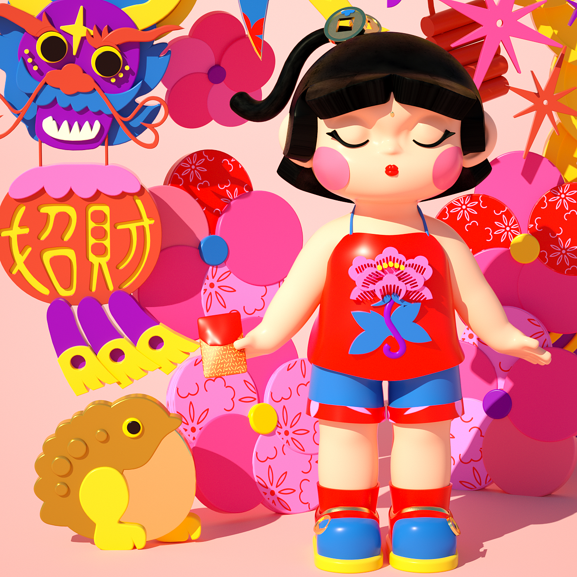 基于对杨家埠年画的研究做出的创新设计（图ZMjE4NjQ5NDA0） - IP形象 - 站酷设计师隽一吖原创素材 - 站酷ZCOOL