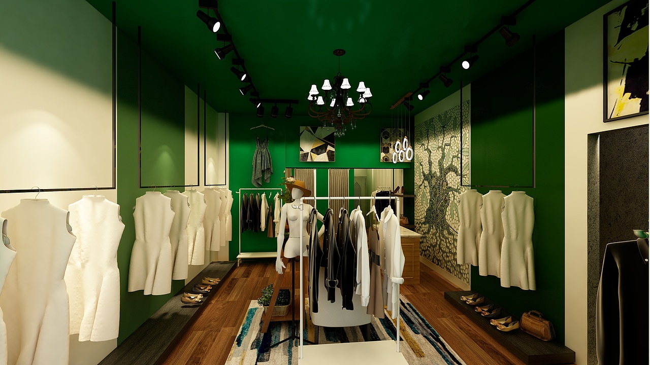 古典森林绿女装店