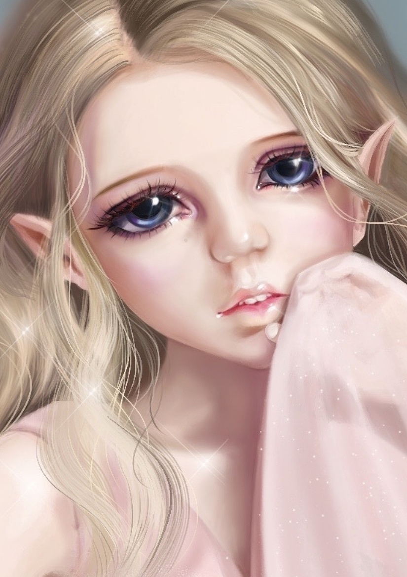 人物厚涂-粉精灵