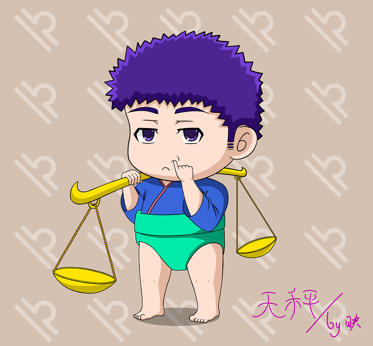 Q版12星座（图ZOTY3OTA5Njg=） - 创作习作 - 站酷设计师緋色藍空原创素材 - 站酷ZCOOL