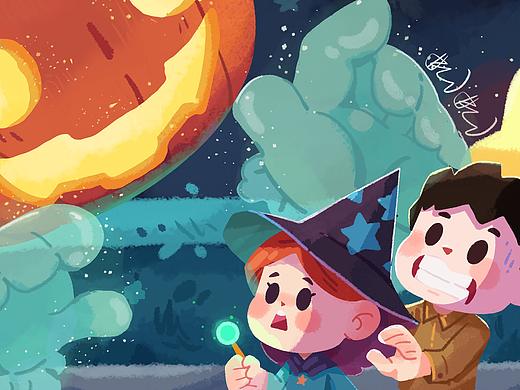 萬圣節(jié)插圖（個人主頁-ZNTYwOTE3MjQ=） - 繪本 - 站酷設(shè)計師航航航Amor原創(chuàng)素材 - 站酷ZCOOL