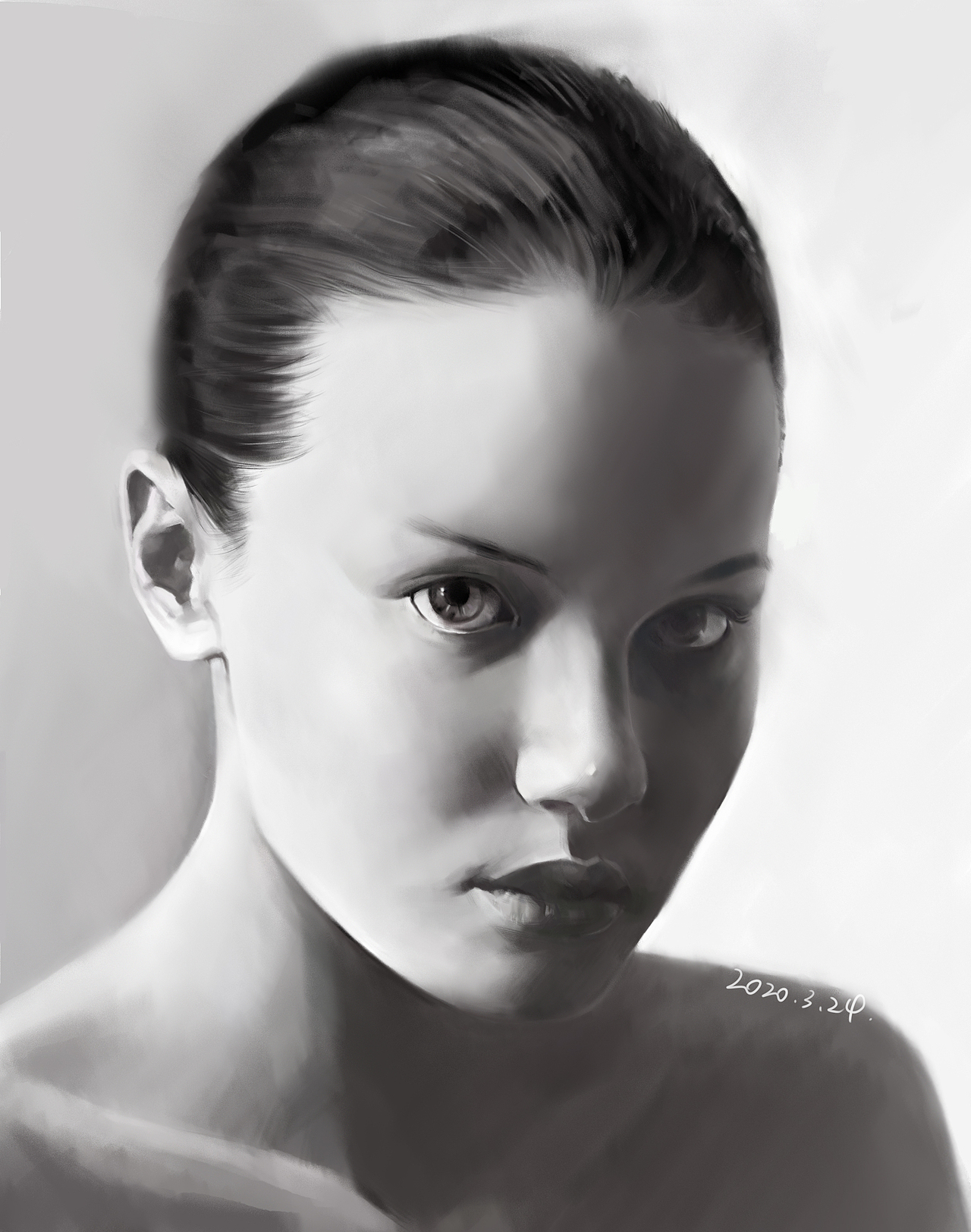 数位板 素描肖像练习|纯艺术|绘画|鱼堡在路上_临摹作品-站酷zcool