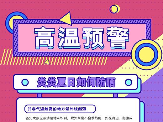 孟菲斯海报 高温预警